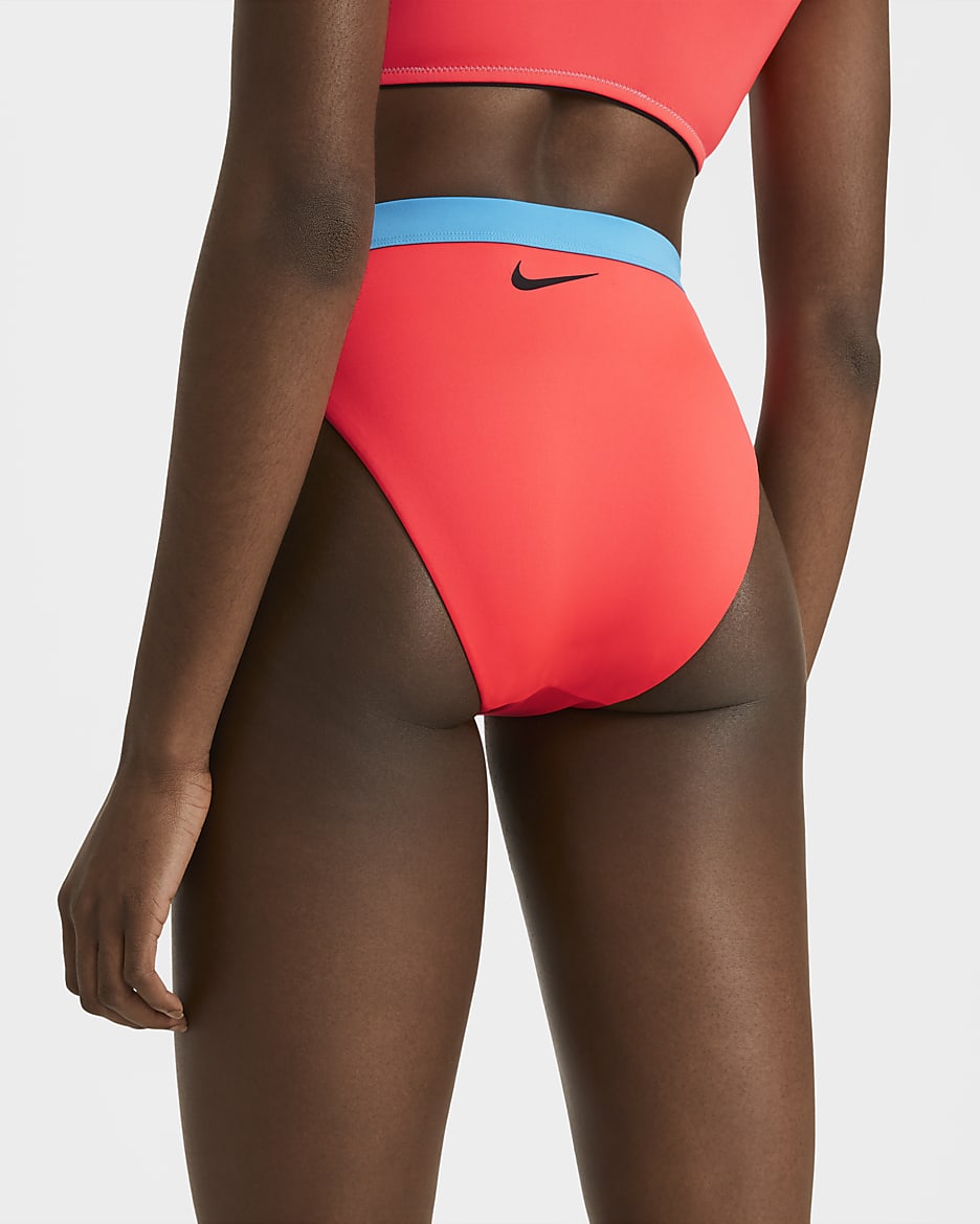 Nike Women s Color Block High Waist Swim Bottom